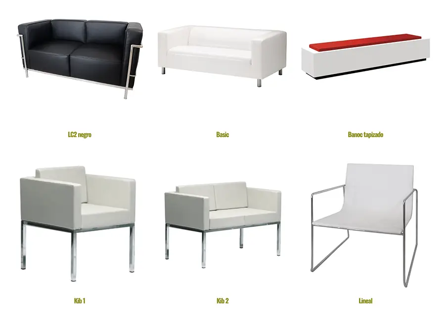 Butacas y sofás para eventos: descubre nuestra oferta de alquiler